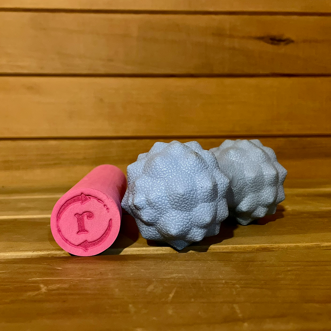 Massage Duo - Mini Foam Roller & Rubber Peanut